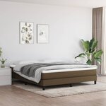 vidaXL Cadre de lit Marron foncé 180x200 cm Tissu