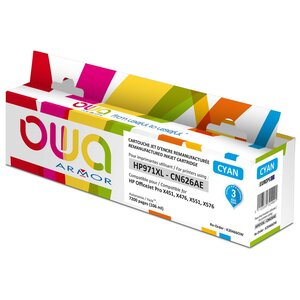 Cartouche d'encre remanufacturée, compatible pour hp 971xl cn626ae - cyan