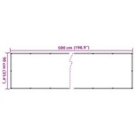 vidaXL Écran d'intimité de balcon crème 500x90 cm PVC