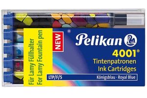 Etui de 5 cartouches d'encre pour stylo LAMY bleu royal PELIKAN