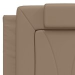 vidaXL Cadre de lit avec tête de lit Cappuccino 140x200 cm Similicuir