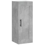 vidaXL Buffet haut Gris béton 34 5x34x180 cm Bois d'ingénierie