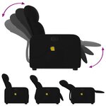vidaXL Fauteuil de massage inclinable Noir Tissu