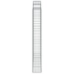 vidaXL Paniers à gabions arqués 9 Pièces 200x30x220/240 cm fer galvanisé