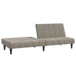vidaXL Canapé-lit à 2 places gris clair velours