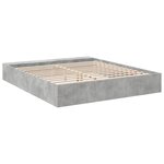 vidaXL Cadre de lit gris béton 180x200 cm bois d'ingénierie