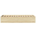 vidaXL Cadre de lit chêne sonoma 90x190 cm bois d'ingénierie