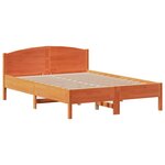 vidaXL Cadre de lit sans matelas cire marron 120x200cm bois pin massif