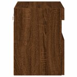 vidaXL Meuble TV mural avec lumières LED chêne marron 40x30x40 cm