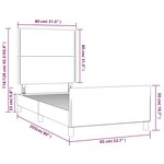 vidaXL Cadre de lit avec tête de lit Rose 80x200 cm Velours