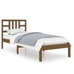 vidaXL Cadre de lit Marron miel Bois massif 100x200 cm