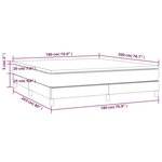 vidaXL Sommier à lattes de lit avec matelas Noir 180x200 cm Tissu