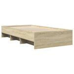vidaXL Cadre de lit sans matelas chêne sonoma 100x200 cm