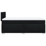 vidaXL Sommier à lattes de lit avec matelas Noir 90x200 cm Tissu