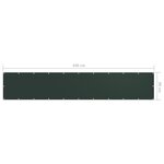 vidaXL Écran de balcon Vert foncé 90x500 cm Tissu Oxford