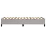 vidaXL Cadre de lit Gris clair 90x190 cm Tissu