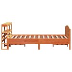 vidaXL Cadre de lit sans matelas cire marron 150x200cm bois pin massif