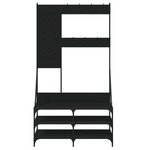 vidaXL Porte-vêtements et rangement des chaussures noir 100x40x184 cm