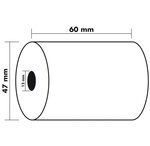 Lot de 10 Bobines 1 pli thermique 55g 60x47x12 mm 25 m EXACOMPTA