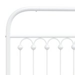 vidaXL Tête de lit métal blanc 75 cm