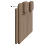 vidaXL Coussin de tête de lit cappuccino 120 cm similicuir