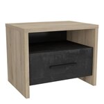 Table de chevet 1 tiroir chêne Kronberg 50 x 36 x Hauteur 40 cm