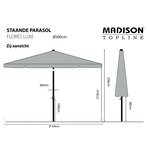 Madison Parasol de jardin Flores Luxe 300 cm rond écru