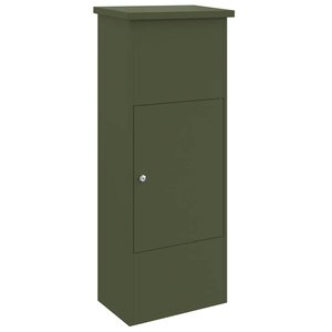 vidaXL Boîte de dépôt de colis Vert olive 44 5 x 29 x 110 5 cm Acier
