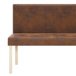 vidaXL Banc 139 5 cm Marron Similicuir daim