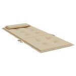 vidaXL Coussins de chaise à dossier haut lot de 4 beige tissu oxford