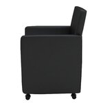 vidaXL Chaises à manger lot de 4 noir similicuir