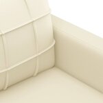 vidaXL Canapé à 2 places Crème 140 cm Similicuir