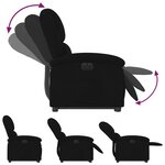 vidaXL Fauteuil inclinable électrique noir velours