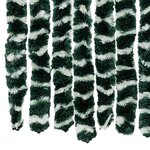 vidaXL Rideau anti-mouches vert et blanc 56x200 cm chenille
