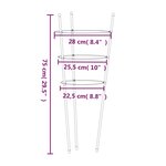 vidaXL Supports pour plantes de jardin 3 anneaux 5Pièces Vert 75 cm Acier