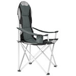 Tectake Lot de 4 chaises pliantes avec rembourrage - gris