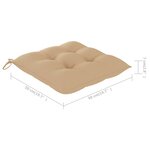 vidaXL Chaises à manger d'extérieur lot de 4 et coussins Acacia massif