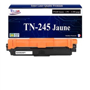 T3AZUR - Toner compatible avec Brother TN245 pour Brother MFC-9140CDN MFC9140CDN - Jaune