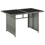 vidaXL Salon de jardin 10 Pièces avec coussins Résine tressée Gris