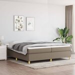 vidaXL Cadre de lit Taupe 200x200 cm Tissu