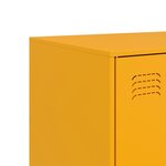 vidaXL Buffet jaune moutarde 67x39x107 cm acier