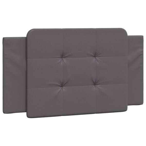 vidaXL Coussin de tête de lit gris 100 cm similicuir