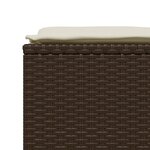 vidaXL Tabourets de jardin avec coussins lot de 4 marron poly rotin