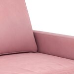 vidaXL Canapé à 2 places Rose 120 cm Velours