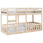 vidaXL Lit superposé 80x200 cm Bois de pin massif