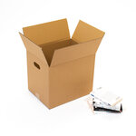 Lot de 20 cartons 35x27 5x33cm double cannelure pour BD  vinyles + 1 adhésif offert