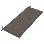 vidaXL Banc Batavia avec coussin taupe 120 cm Bois de teck massif