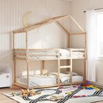 vidaXL Lit superposé sans matelas 90x190 cm bois de pin massif