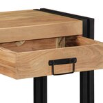 Table Console vidaXL Noire 90x33x75 cm en Acacia Massif et Métal