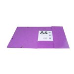 Chemise À Élastiques 3 Rabats Maxi Capacity Carte Lustrée Pelliculée 425gm2 Iderama A4 - Violet - X 25 - Exacompta